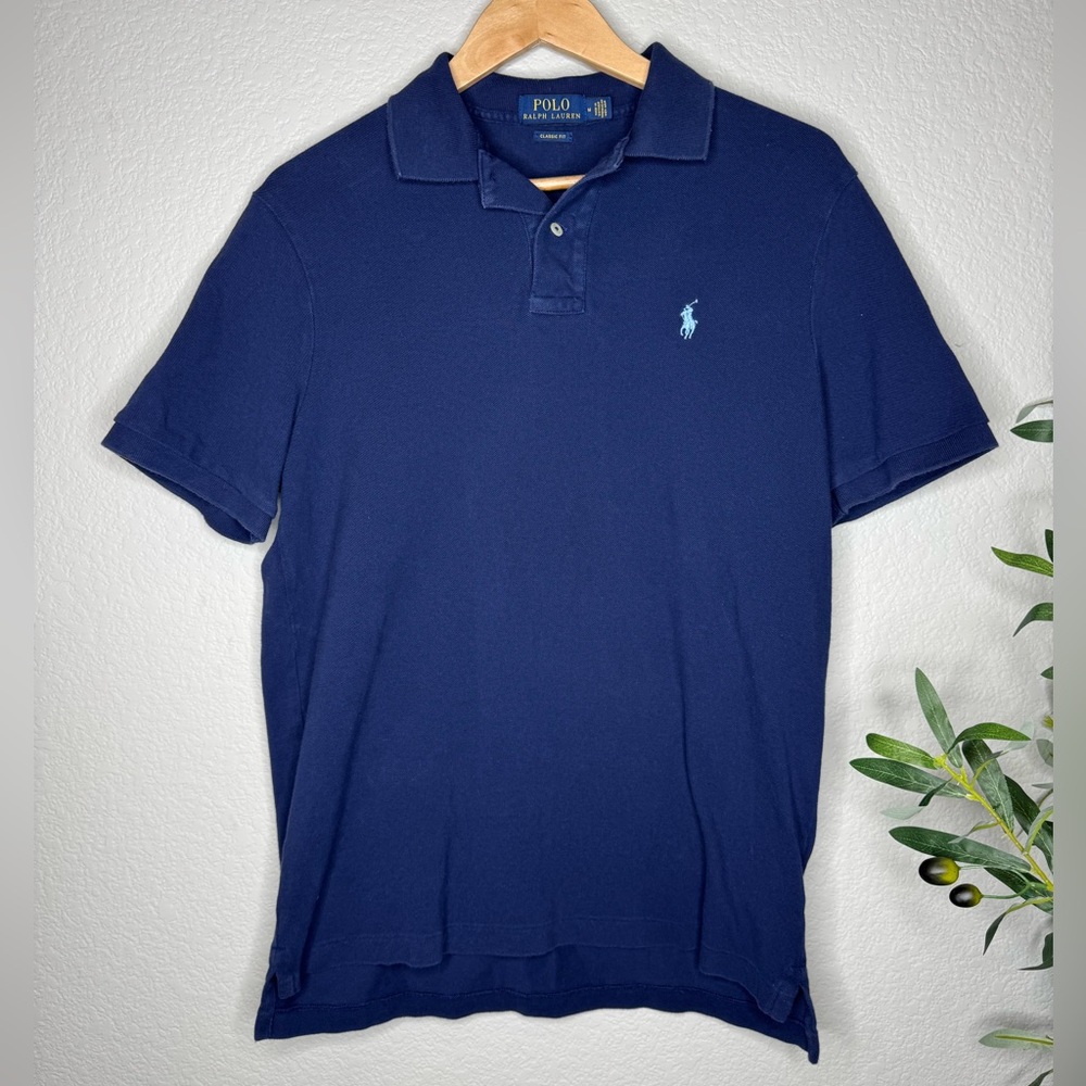 Polo Ralph Lauren Classic Fit Polo Shirt Men’s M Navy‎ Blue Pony Logo